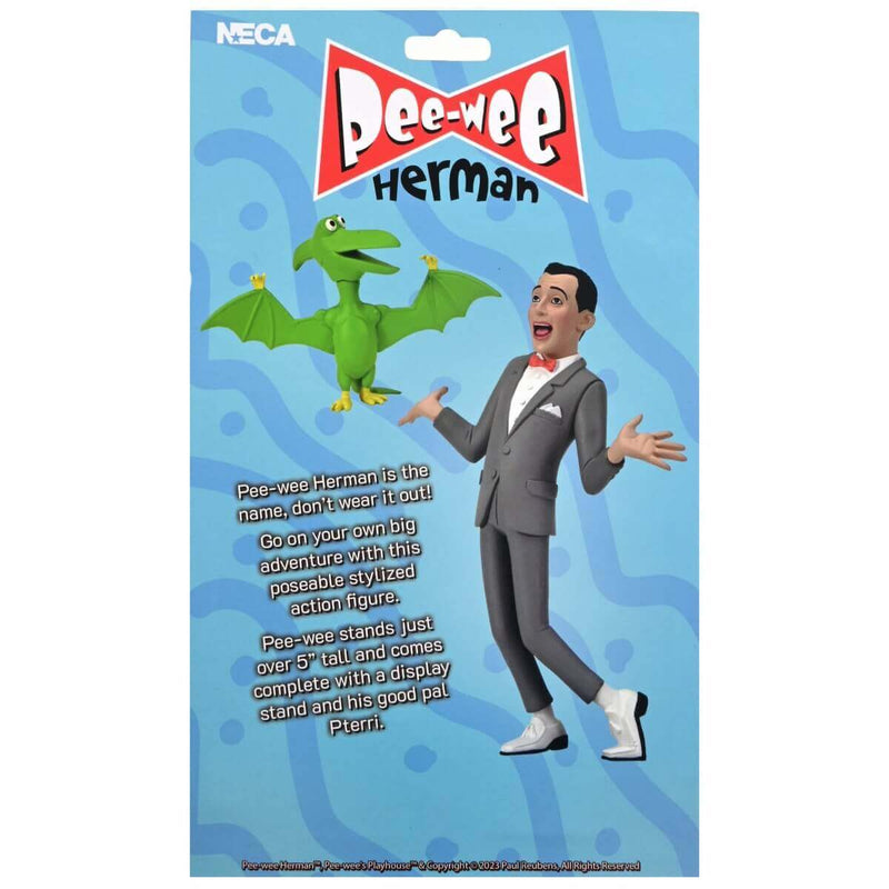 Pee-Wee and Pterri, Toony Classics NECA 6-Inch Scale Action Figures, package back