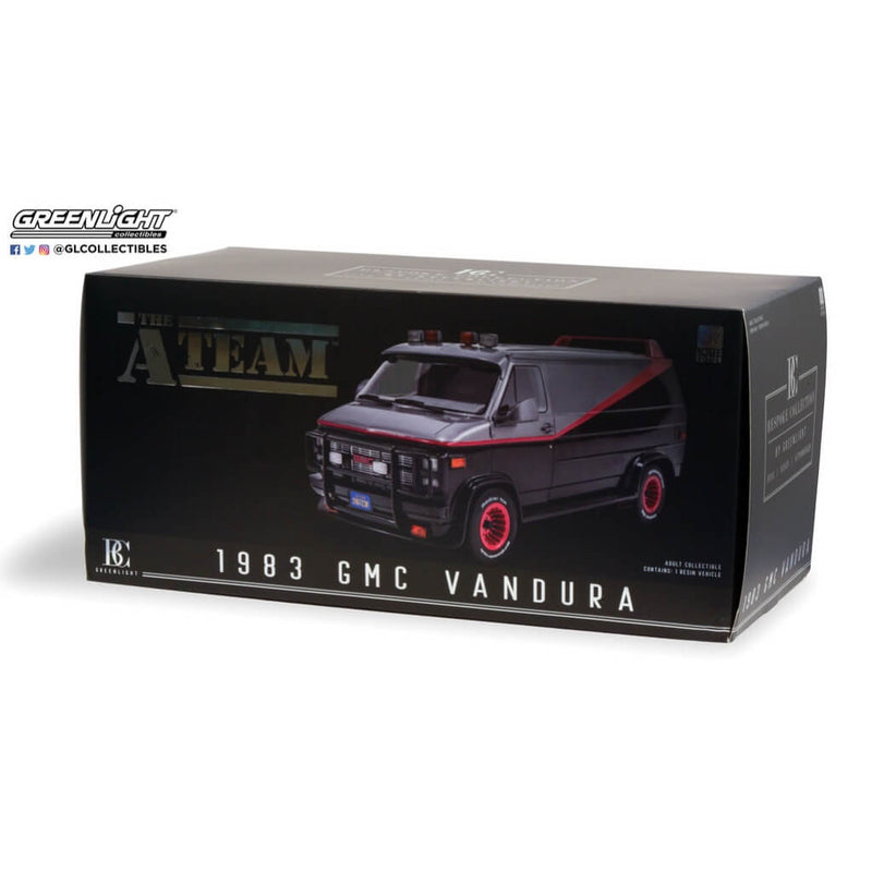 The A-Team 1983 GMC Vandura Resin 1:12 Scale Vehicle – Greenlight Bespoke Collection, in package