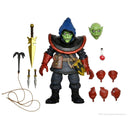 NECA Dungeons & Dragons Ultimate Zarak 7-Inch Scale Action Figure, unpacked showing all accessories