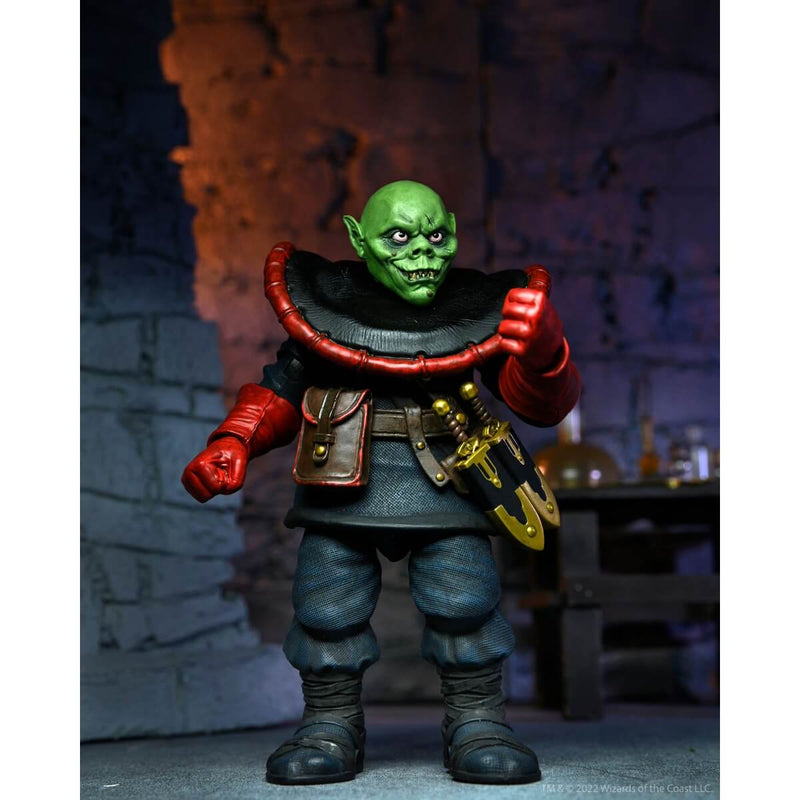 NECA Dungeons & Dragons Ultimate Zarak 7-Inch Scale Action Figure, unpackaged, showing second head accessory (bald)