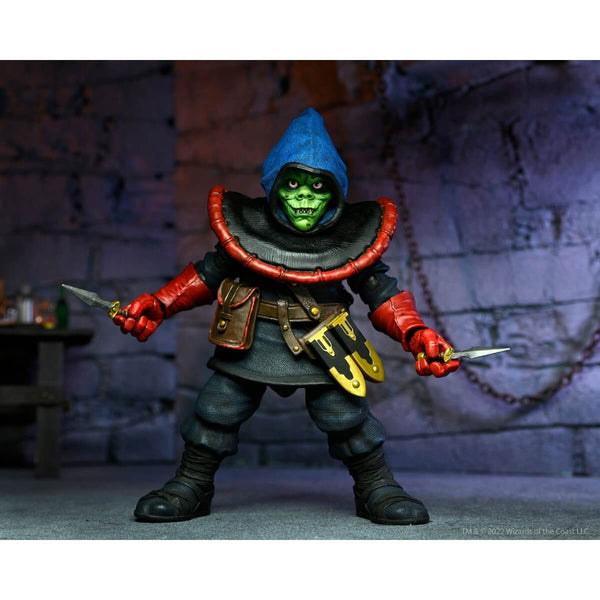 NECA Dungeons & Dragons Ultimate Zarak 7-Inch Scale Action Figure, unpackaged, holding daggers