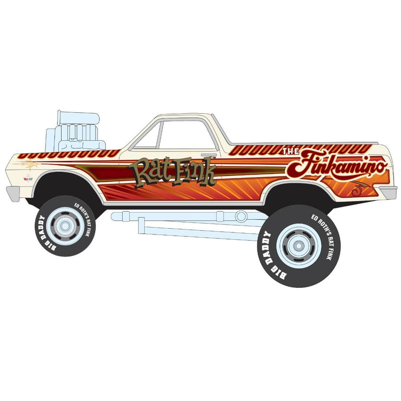 Johnny Lightning 2025 Pop Culture R1 6-Piece Collector's Bundle 1:64 Scale Diecast Cars, Rat Fink 1965 Chevy El Camino Zinger