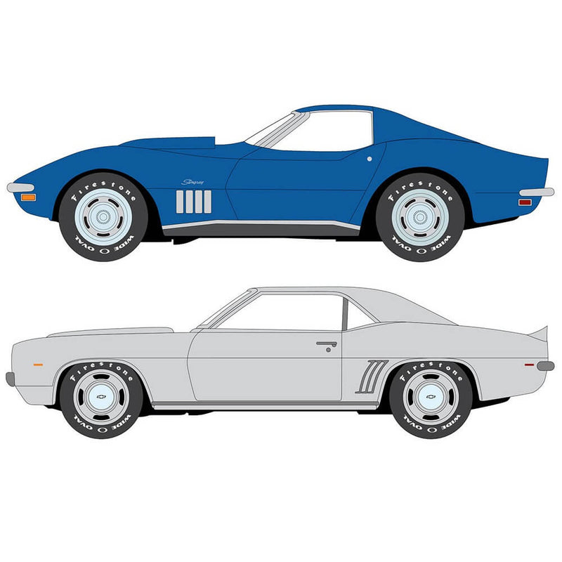 Johnny Lightning 2024 Themed 2-Packs R1B 3-Piece Collector's Bundle, 1969 Chevrolet ZL1 Camaro
1969 Corvette L88