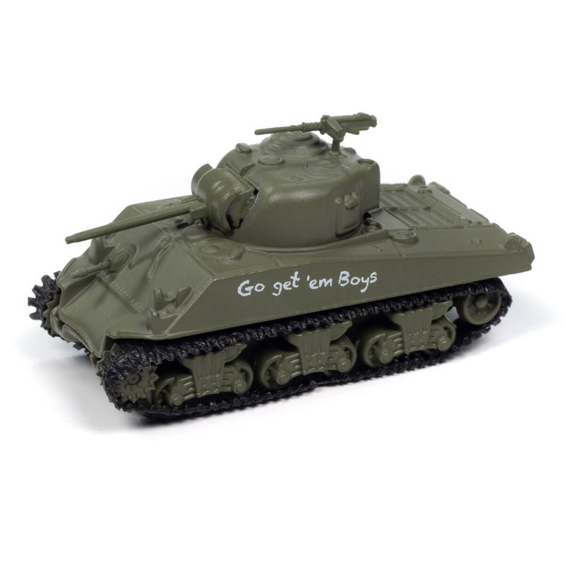 Johnny Lightning 2024 Military Command/Control Support Vehicles R2B 6-Piece Collector's Bundle, Sherman Tank