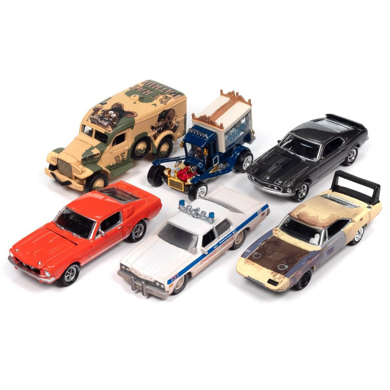 Johnny Lightning 2024 Pop Culture R2 6-Piece Collector's Bundle 1:64 Scale Cars