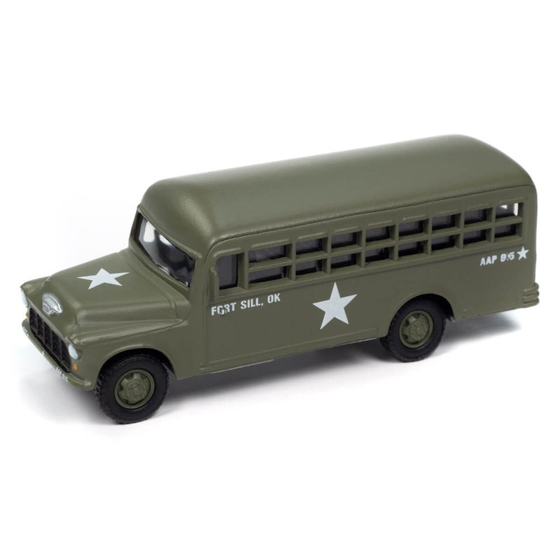 Johnny Lightning 2024 Military Command/Control Support Vehicles R2B 6-Piece Collector's Bundle, Chevy Bus