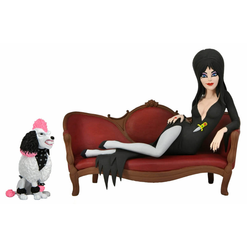 NECA Toony Terrors Elvira on Couch & Gonk Boxed Set 6-Inch Action Figure