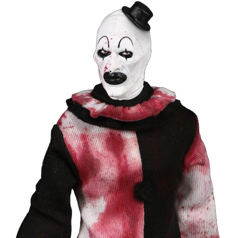 Terrifier Art the Clown Deluxe One:12 Collective Action Figure - Mezco Toyz, closeup of figure - waist up