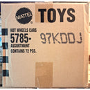 Cardboard box with Mattel logo and Hot Wheels Cars product details.