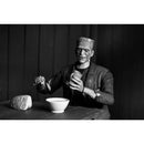Ultimate Frankenstein's Monster (B&W) - from Bride of Frankenstein 7" Scale NECA Action Figure, sitting figure with cup, bowl, and bread accessories
