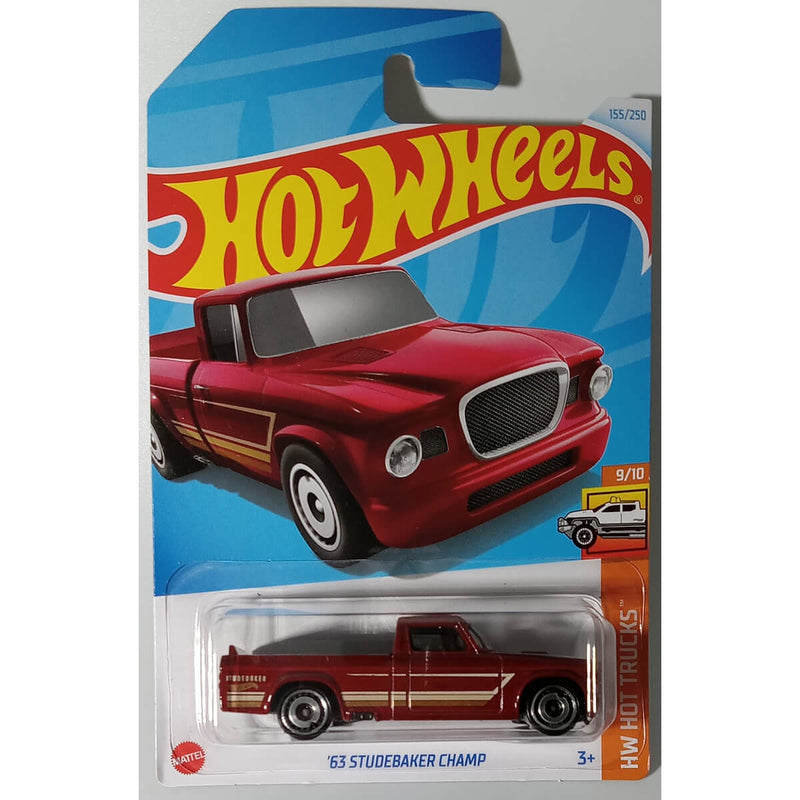 Hot Wheels 2024 Mainline HW Hot Trucks Series 1:64 Scale Diecast Cars (International Card) 1963 Studebaker champ