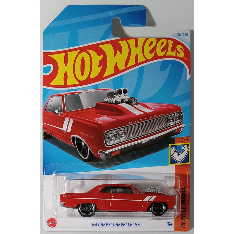 Hot Wheels 2024 Mainline Muscle Mania Series 1:64 Scale Diecast Cars (International Card) 1964 Chevy Chevelle SS