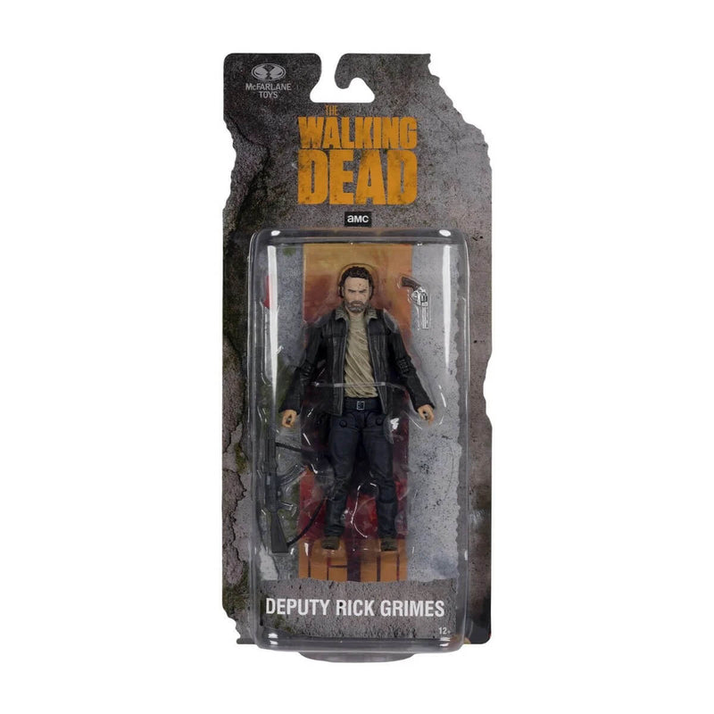 The Walking Dead 5-Inch Scale 4-Piece Collector's Bundle (Wave 1) McFarlane Toys Action Figures, Deputy Rick Grimes in package front