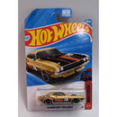 Hot Wheels '70 Dodge Hemi Challenger toy car in packaging on a gray background