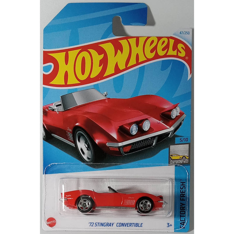 Hot Wheels 2024 Mainline Factory Fresh Series 1:64 Scale Diecast Cars (International Card) 1972 Stingray convertible