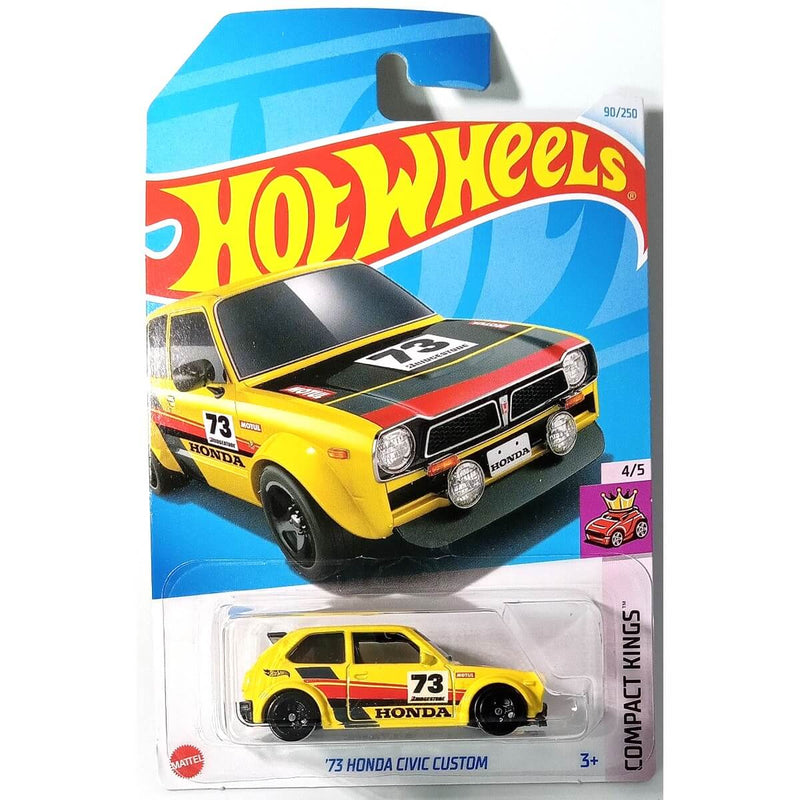 Hot Wheels 2024 Mainline Compact Kings Series 1:64 Scale Diecast Cars (International Card) 1973 Honda Civic Custom