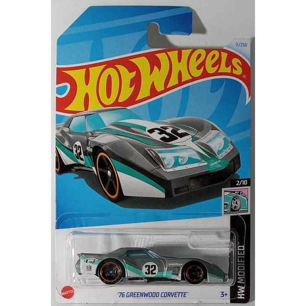 Hot Wheels 2024 Mainline HW Modified Series 1:64 Scale Diecast Cars (International Card) '76 Greenwood Corvette 