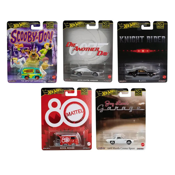 Hot Wheels 2025 Pop Culture (Mix 1) 5-Piece Collector's Bundle