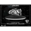 Millennium Falcon Metallic Floating Statue Star Wars: The Empire Strikes Back EAF-003SP, front view with ad overlay
