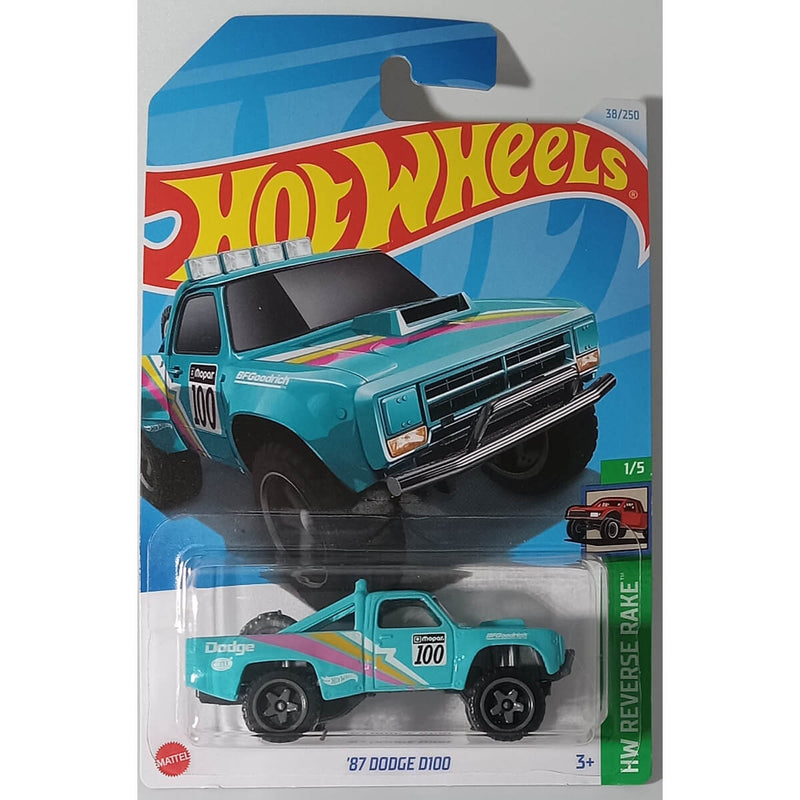 Hot Wheels 2024 Mainline HW Reverse Rake Series 1:64 Scale Diecast Cars (International Card) 87 Dodge D100