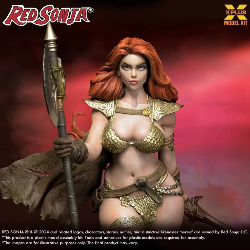 Red Sonja - 1:8 Scale Model Kit - X-Plus, closeup finished front