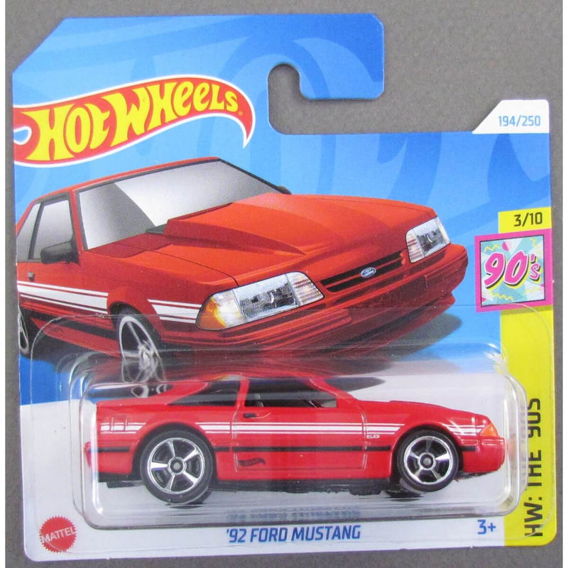 Hot Wheels 2024 Mainline HW The 90's Series Cars (Short Card) 1992 Ford Mustang