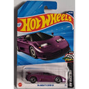 Hot Wheels '94 Bugatti EB110 SS toy car in packaging with blue and red design.