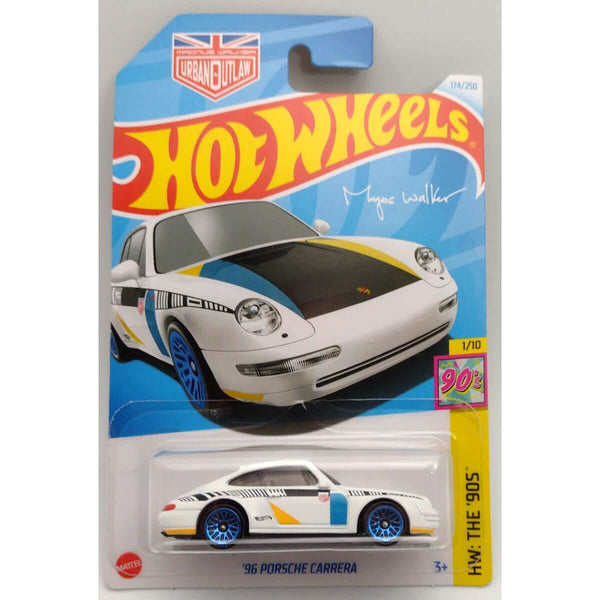 Hot Wheels 2024 Mainline HW: The 90's Series 1:64 Scale Diecast Cars (International Card) 1996 Porsche Carrera