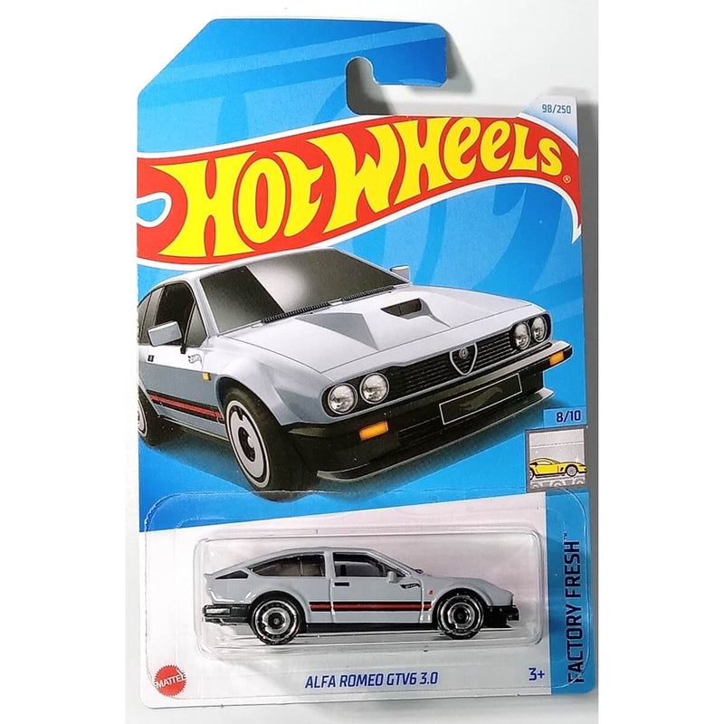 Hot Wheels 2024 Mainline Factory Fresh Series 1:64 Scale Diecast Cars (International Card) Alfa Romeo GTV6 3.0