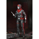 Nightwatcher April Action figure in gray and red costume holding a weapon against a dark background