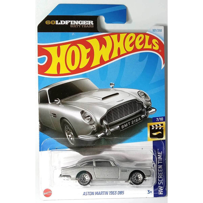 Hot Wheels 2024 Mainline HW Screen Time Series 1:64 Scale Diecast Cars (International Card) Aston Martin 1963 D85 Goldfinger