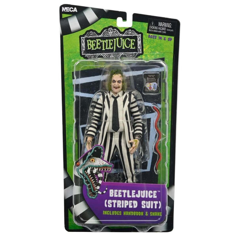 Beetlejuice (1988) - Striped Suit 7-Inch Scale NECA Action Figure in Blister Packaging