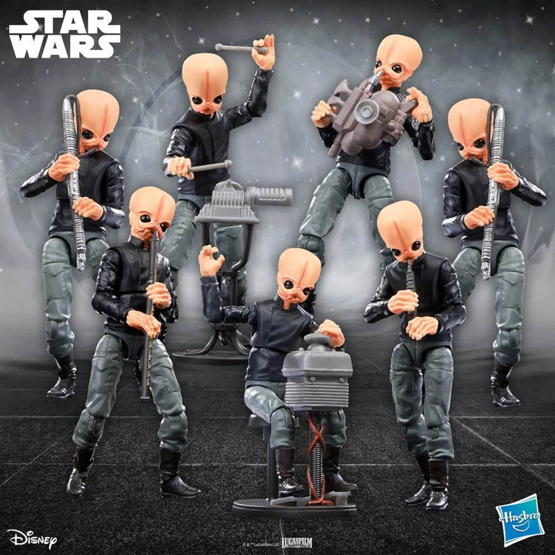 Figrin D'an and the Modal Nodes 3 3/4-Inch Action Figures Star Wars The Vintage Collection, unpackaged with ad overlay