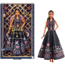Barbie Diwali doll with floral dress and packaging