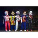 Ben Cooper NECA Action Figures wearing colorful clown costumes and masks against a dark background.