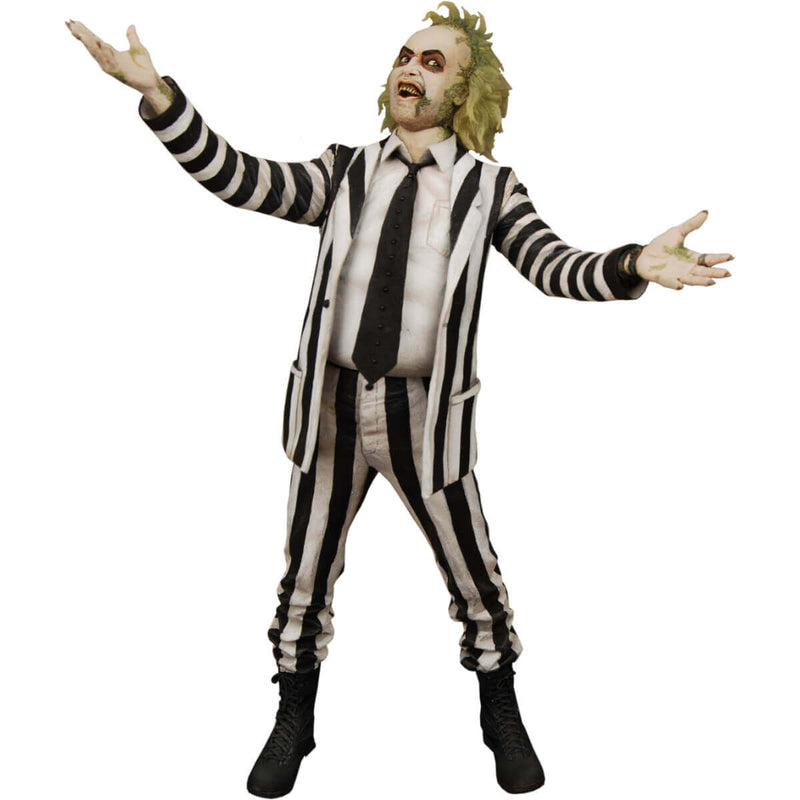 Beetlejuice (1988 Movie) Striped Suit with Sound 1/4 Scale NECA Figure