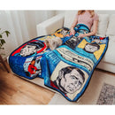 Star Trek Animated Series 50" x 60" Comic Panel Throw Blanket, on couch