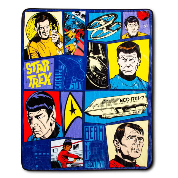 Star Trek Animated Series 50" x 60" Comic Panel Throw Blanket