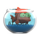 The Simpsons Blinky 5.5 Ich Vinyl Art Figure in Fish Bowl, partial side view for right side