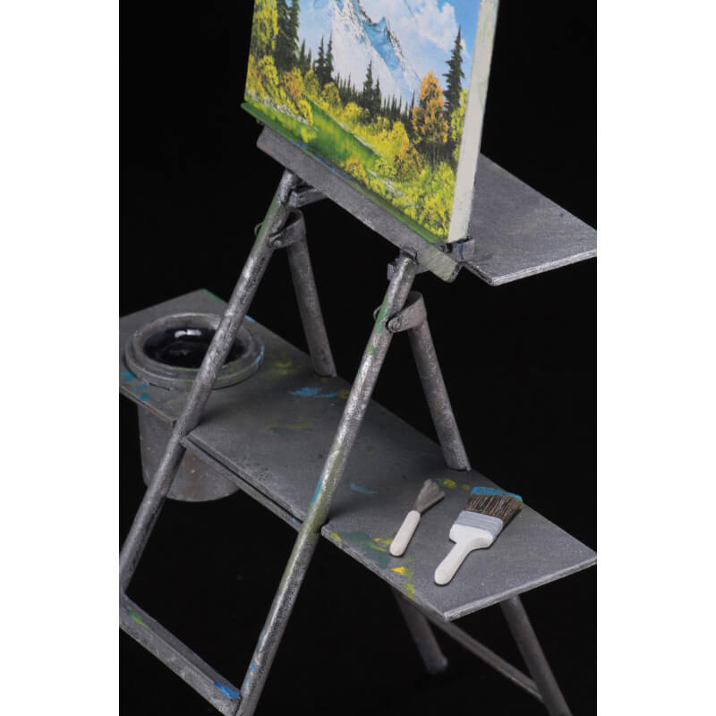 NECA Bob Ross 8” Clothed Action Figure, easel accessory