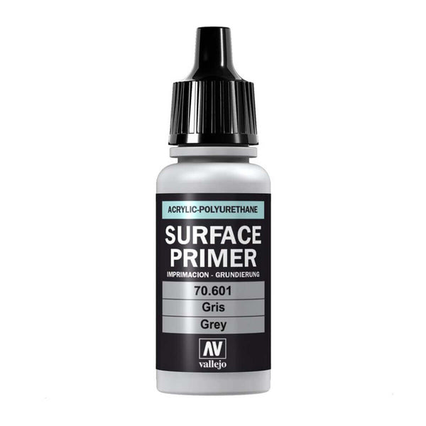 Bottle of Surface Primer with black cap on a white background