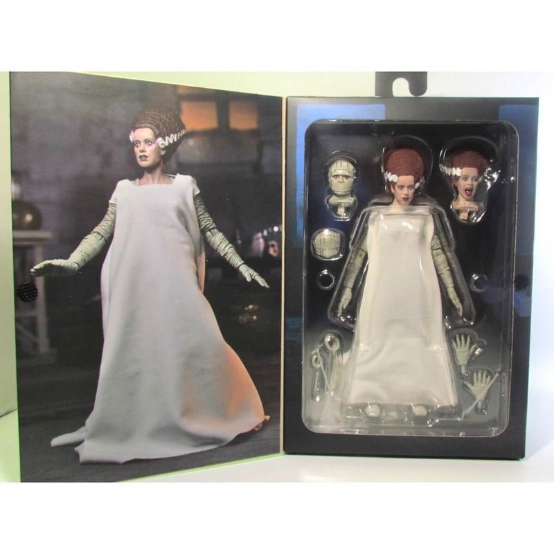 NECA Universal Monsters Ultimate Bride of Frankenstein (Color) 7-Inch Scale Action Figure, package with front flap open
