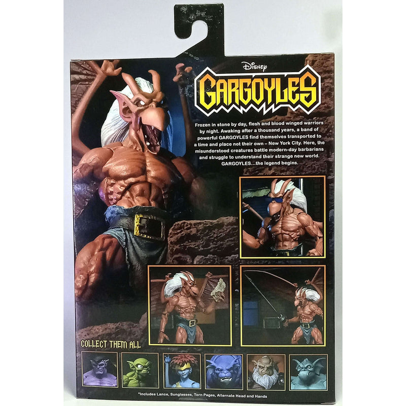NECA Gargoyles Ultimate Brooklyn 7-Inch Scale Action Figure, Back Cover of Package
