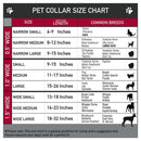 Buckle-Down Clip collar Size Chart