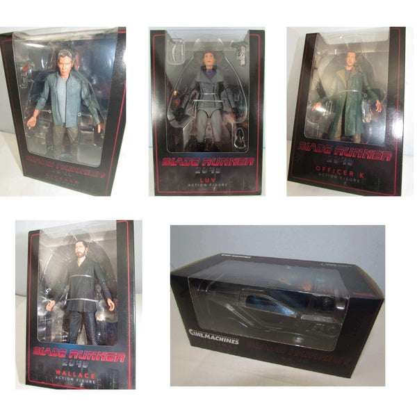 NECA Blade Runner 2049 Collector's Bundle, Includes 4 Figures & 6 Inch Spinner Vehicle
