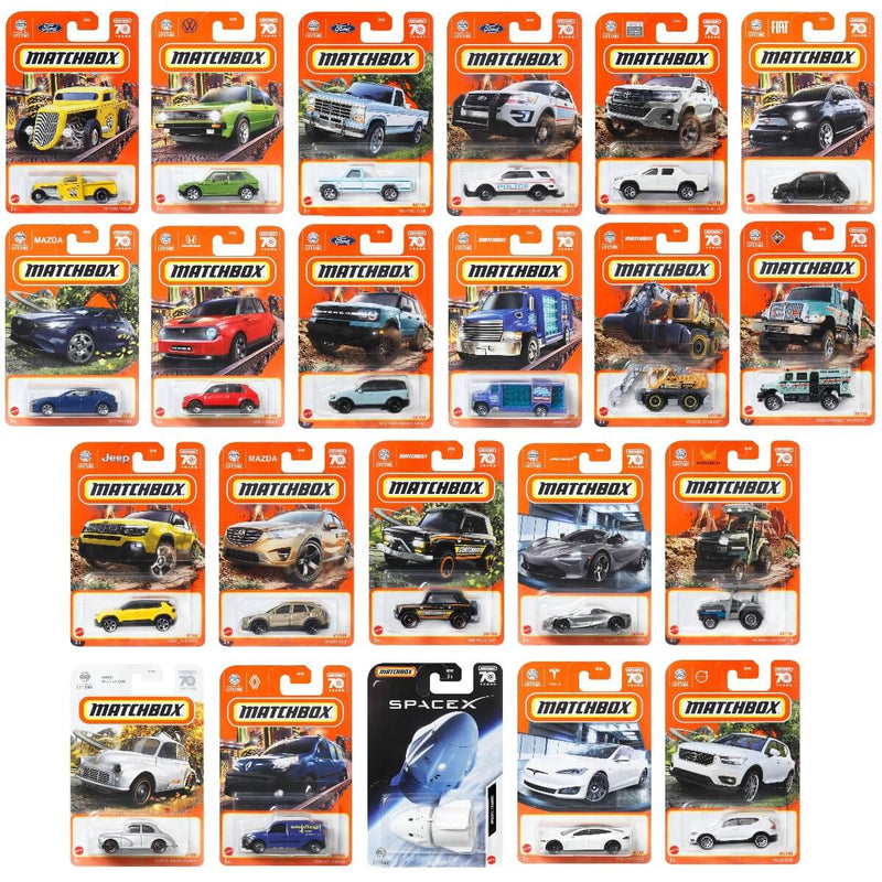 Matchbox 2023 Mainline Cars (Mix 12) 1:64 Scale Diecast Cars, bundle of all 22