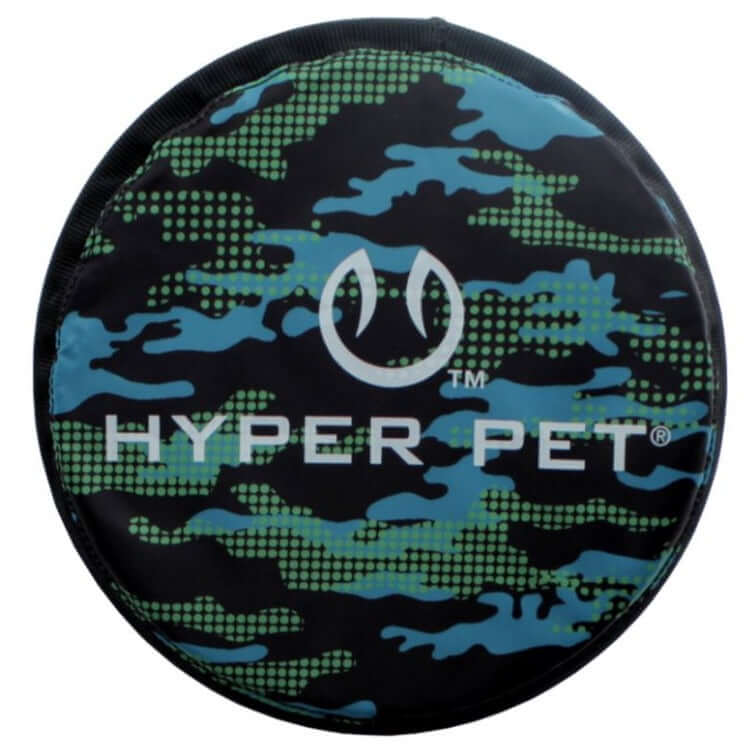 Hyper Pet 9-Inch Flippy Flopper Dog Toy, Camo Blue/Green