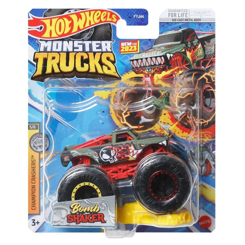 Hot Wheels 2023 Monster Trucks (Mix 11) 1:64 Scale Die-Cast Trucks, Bomb Shaker
