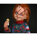 Bride of Chucky 1:1 Replica Life-Size Chucky by NECA holding tiffany figurine