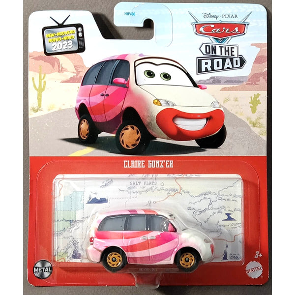 Disney Pixar Cars 2023 Character Cars (Mix 9) 1:55 Scale Diecast Vehicles, Claire Gunz'er